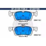 Тормозные колодки дисковые, комплект GALFER 25842 B1.G120-1186.2 Peugeot 308 2 (T9, 4C) Хэтчбек 1.6 115 л.с. 2015 – 2025 258 41