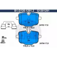 Тормозные колодки дисковые, комплект GALFER Bmw 7 (G11, G12) 6 Седан 730 i 249 л.с. 2015 – наст. время 24704 247 03 B1.G120-1291.2