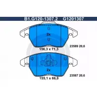 Тормозные колодки дисковые, комплект GALFER 2358 7 B1.G120-1307.2 23589 3286359