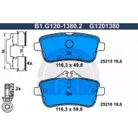 Тормозные колодки дисковые, комплект GALFER 3286372 B1.G120-1380.2 25216 2521 5