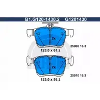Тормозные колодки дисковые, комплект GALFER B1.G120-1430.2 3286381 25010 25 008