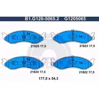 Тормозные колодки дисковые, комплект GALFER 21823 3286385 2 1822 B1.G120-5065.2