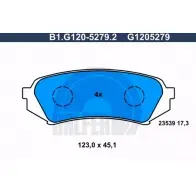 Тормозные колодки дисковые, комплект GALFER 2 3539 3286396 B1.G120-5279.2 G1205279