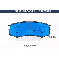 Тормозные колодки дисковые, комплект GALFER Toyota Hilux (AN10, 20, 30) 7 Внедорожник 4.0 (GRN210) 249 л.с. 2002 – 2009 G1205404 2 1947 B1.G120-5404.2