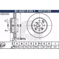 Тормозной диск GALFER MCU5V G212110 5 B1.G221-0105.1 3286639