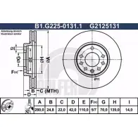 Тормозной диск GALFER G21 25131 B1.G225-0131.1 0SUAPN 3286690