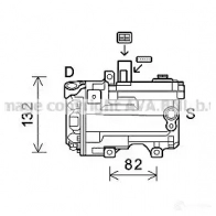 Компрессор кондиционера PRASCO tok624 Lexus GS (S190) 3 Седан 3.5 450h (GRS191. GWS191) 296 л.с. 2006 – 2011 4045385179060 T8W DV