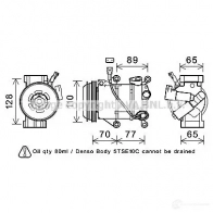 Компрессор кондиционера PRASCO 4045385216109 ZX LFF tok722 2607162