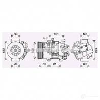 Компрессор кондиционера PRASCO 4045385221974 Toyota RAV4 (XA30) 3 Кроссовер 2.0 4WD (ZSA30) 158 л.с. 2008 – 2013 IX1 Q9 tok744