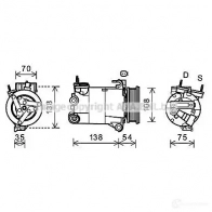 Компрессор кондиционера PRASCO Volvo S60 2 (134) Седан 2.0 T5 240 л.с. 2010 – 2014 4045385221899 CPKJI P fdak478