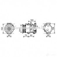 Компрессор кондиционера PRASCO 4045385198733 0MA UCUT tok685 Lexus IS