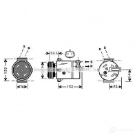 Компрессор кондиционера PRASCO 4045385100736 olak279 SAZ9 M5 Opel Omega (B) 2 Седан 2.2 DTI 16V (F69) 110 л.с. 2000 – 2003