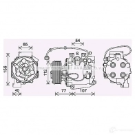 Компрессор кондиционера PRASCO C10 TJ 1225578362 hdk311 4045385219476