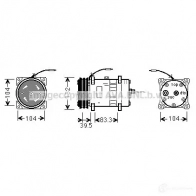 Компрессор кондиционера PRASCO 2608429 CL RVH uvak041 4045385189342