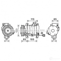 Компрессор кондиционера PRASCO 4045385200849 2584603 0G5N VJH fdk586