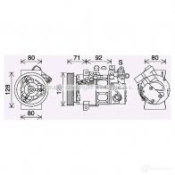 Компрессор кондиционера PRASCO rtk636 RQ L9AF Renault Captur (H50) 1 Кроссовер 1.5 dCi 110 110 л.с. 2015 – 2024 4045385220649