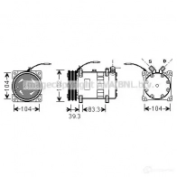 Компрессор кондиционера PRASCO I P7C62 2608434 4045385172061 uvak056