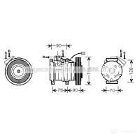 Компрессор кондиционера PRASCO hdk167 PD 5O3 4045385063154 Honda Accord