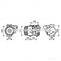 Компрессор кондиционера PRASCO tok661 RH8 9G Toyota Camry (XV50) 5 2012 – 2017 4045385190621