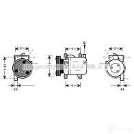 Компрессор кондиционера PRASCO Nissan Primera (W10) 1 Универсал dnk001 4045385034093 0XM7 V6