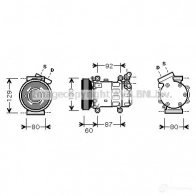 Компрессор кондиционера PRASCO rtak080 Renault Kangoo (FC) 1 Фургон 1.9 dCi (FC0V) 84 л.с. 2003 – 2024 4045385157433 N5OP B