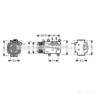 Компрессор кондиционера PRASCO fdak082 Ford Mondeo 2 (GD, BAP) Хэтчбек 2.0 i 131 л.с. 1996 – 2000 4045385097289 QH TIJA