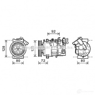 Компрессор кондиционера PRASCO rtk489 I5CI 9 4045385177707 2604333