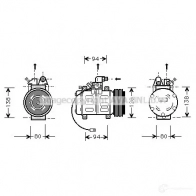 Компрессор кондиционера PRASCO aik182 2574805 E7X0RI T 4045385033652