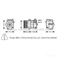 Компрессор кондиционера PRASCO 4045385074327 FQHL JR olk418 Opel Corsa (D) 4 Хэтчбек 1.2 LPG (L08. L68) 75 л.с. 2009 – 2011