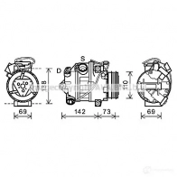 Компрессор кондиционера PRASCO bwak452 Bmw X5 (E70) 2 Внедорожник 3.0 xDrive 30 i 272 л.с. 2008 – 2010 4045385191529 IFJ K3O