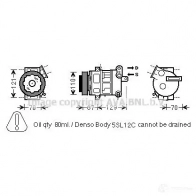 Компрессор кондиционера PRASCO 4045385168767 olk558 Opel Corsa (E) 5 Хэтчбек 1.6 Turbo (08. 68) 207 л.с. 2015 – 2024 SRTGG W