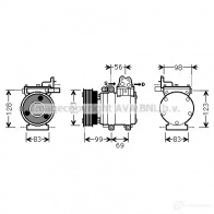 Компрессор кондиционера PRASCO Z XH6XDW 2590288 4045385166077 hyk221