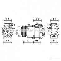 Компрессор кондиционера PRASCO 2590334 4045385201242 MT1VL G hyk422