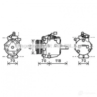 Компрессор кондиционера PRASCO mtak224 G9MIT DZ 4045385215300 2596807