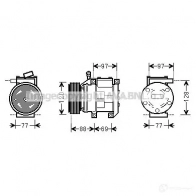 Компрессор кондиционера PRASCO G 5E26V4 4045385202737 Kia Sorento kaak117