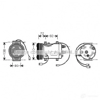 Компрессор кондиционера PRASCO 4045385108459 L B48E Audi A6 (C4) 1 Универсал 2.8 163 л.с. 1994 – 1995 aiak179