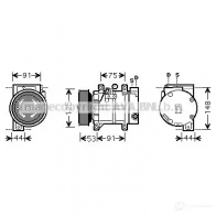 Компрессор кондиционера PRASCO Nissan Primera (P12) 3 Седан 2.0 140 л.с. 2002 – 2008 4045385173365 FTL2B W dnak259