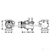 Компрессор кондиционера PRASCO fdk437 9 M9DS 4045385163137 Ford KA