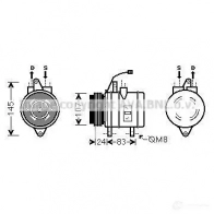 Компрессор кондиционера PRASCO dwak096 A36Q N 1437697272