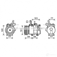 Компрессор кондиционера PRASCO IU8 ESJP Hyundai Solaris hyk451 4045385219506