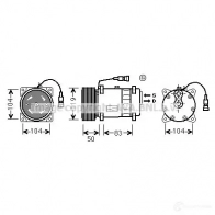 Компрессор кондиционера PRASCO 4045385104796 dfk038 Mazda MX-6 (GE) 2 Купе X GYSBP