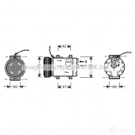 Компрессор кондиционера PRASCO YAU PS Renault Espace (JE0) 3 Минивэн 2.2 D 114 л.с. 1997 – 2000 rtk067 4045385037230
