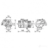 Компрессор кондиционера PRASCO H CZPI szk140 Suzuki Grand Vitara (JT, TE, TD) 2 2005 – 2020 4045385212408