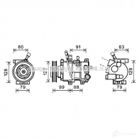 Компрессор кондиционера PRASCO Hyundai i40 4045385182626 hyk297 7 S85K6V
