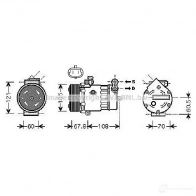 Компрессор кондиционера PRASCO 4045385230556 olak477 T7P5 YZ 1424280774