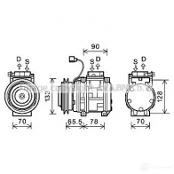 Компрессор кондиционера PRASCO kak176 4045385174102 WWQ Q4 Kia Sportage 1 (NB) Кроссовер 2.0 i 16V 4WD 128 л.с. 1994 – 2003