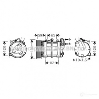 Компрессор кондиционера PRASCO Nissan Terrano dnk315 C2CK 1W 4045385093809