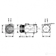 Компрессор кондиционера PRASCO 2604290 E QRMJP 4045385055838 rtk284
