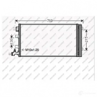 Радиатор кондиционера PRASCO RN034C001 Renault Megane (BZ) 3 Хэтчбек 1.6 16V (BZ0H. BZ1R) 106 л.с. 2010 – 2015 LP58 C