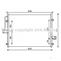 Радиатор кондиционера PRASCO ZO4VC X dw5132 4045385176021 SsangYong Kyron (DJ) 1 Внедорожник 3.2 M320 4x4 220 л.с. 2008 – 2012